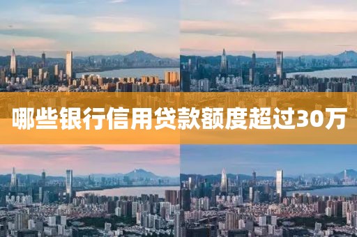 哪些银行信用贷款额度超过30万