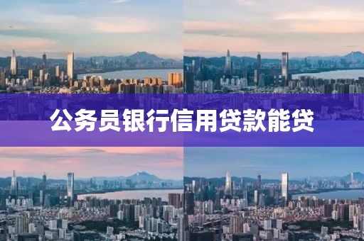 公务员银行信用贷款能贷