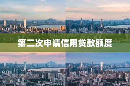 第二次申请信用贷款额度
