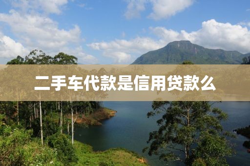 二手车代款是信用贷款么