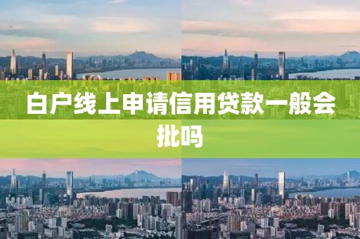 白户线上申请信用贷款一般会批吗