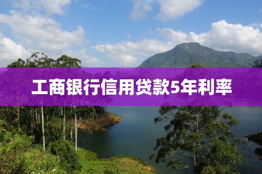 工商银行信用贷款5年利率
