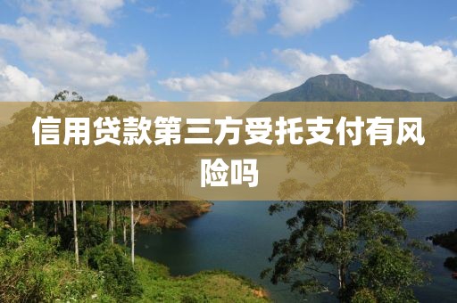 信用贷款第三方受托支付有风险吗