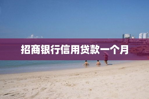 招商银行信用贷款一个月
