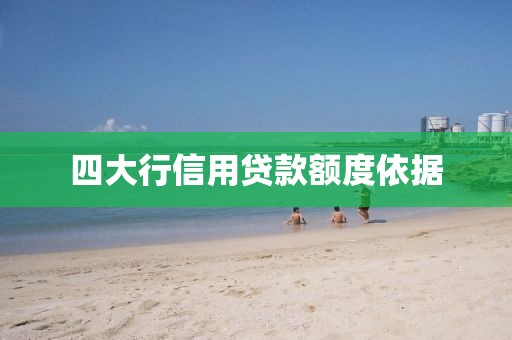四大行信用贷款额度依据