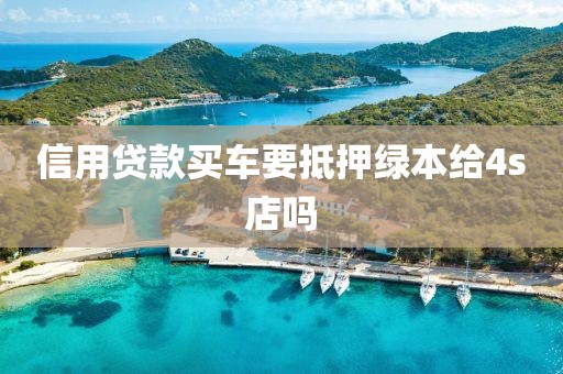 信用贷款买车要抵押绿本给4s店吗