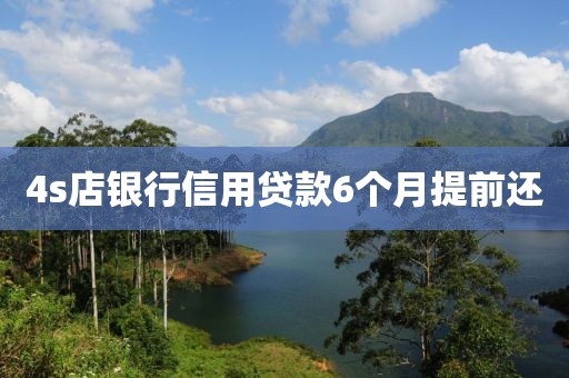 4s店银行信用贷款6个月提前还