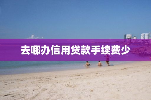 去哪办信用贷款手续费少