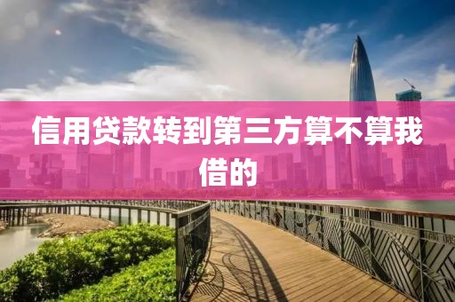 信用贷款转到第三方算不算我借的