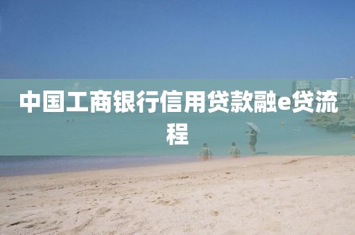 中国工商银行信用贷款融e贷流程
