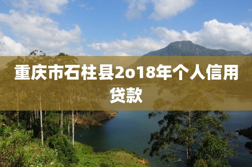 重庆市石柱县2o18年个人信用贷款