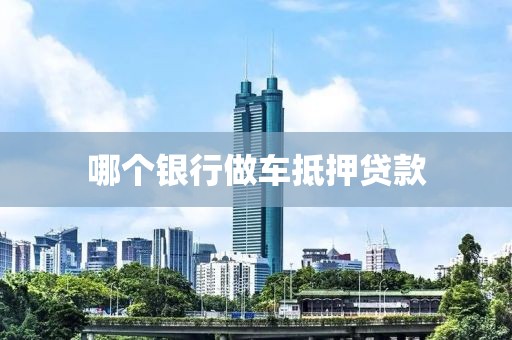 哪个银行做车抵押贷款