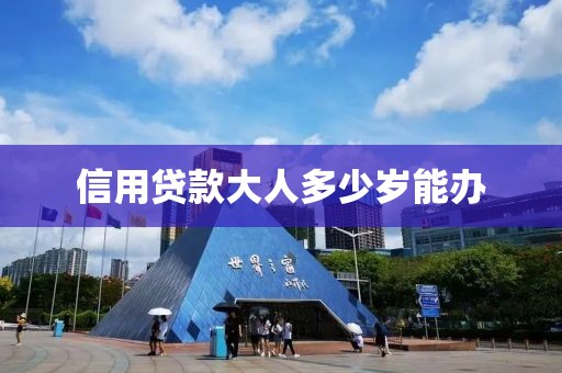 信用贷款大人多少岁能办
