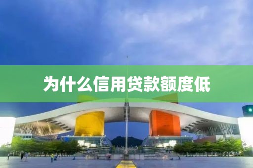 为什么信用贷款额度低