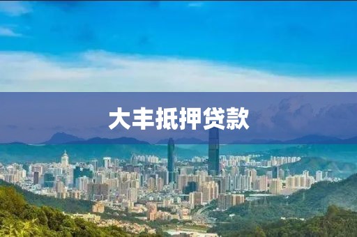 大丰抵押贷款