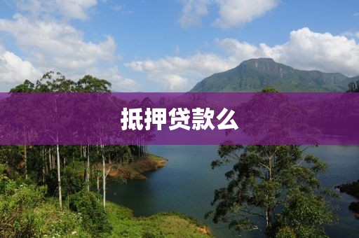 抵押贷款么