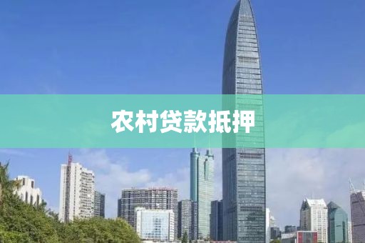 农村贷款抵押