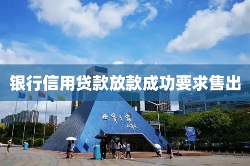 银行信用贷款放款成功要求售出