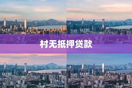 村无抵押贷款