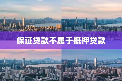保证贷款不属于抵押贷款