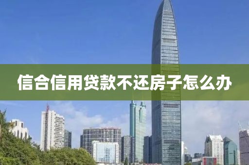 信合信用贷款不还房子怎么办