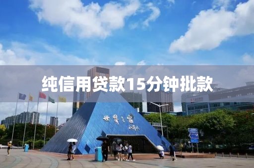 纯信用贷款15分钟批款