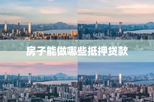 房子能做哪些抵押贷款