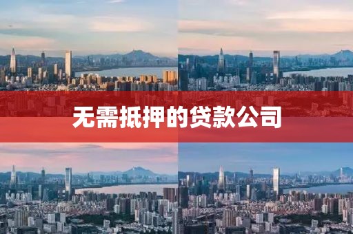 无需抵押的贷款公司