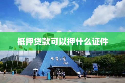 抵押贷款可以押什么证件