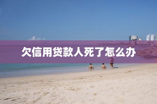 欠信用贷款人死了怎么办