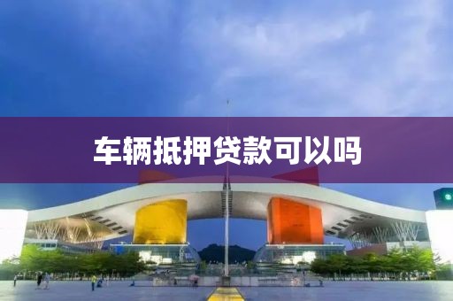 车辆抵押贷款可以吗