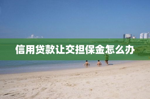 信用贷款让交担保金怎么办