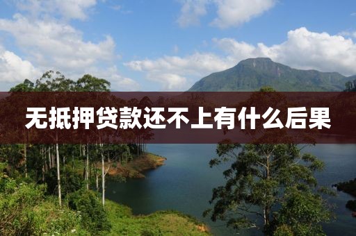 无抵押贷款还不上有什么后果