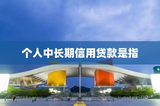 个人中长期信用贷款是指