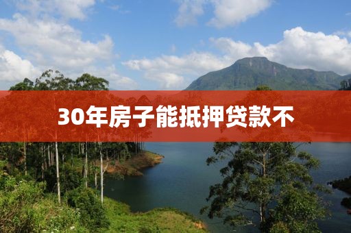 30年房子能抵押贷款不
