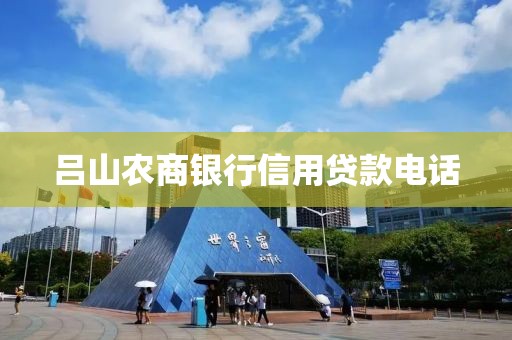 吕山农商银行信用贷款电话