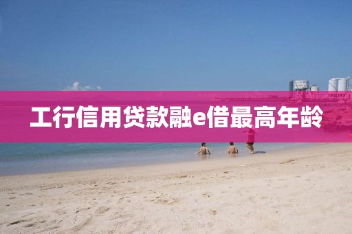 工行信用贷款融e借最高年龄