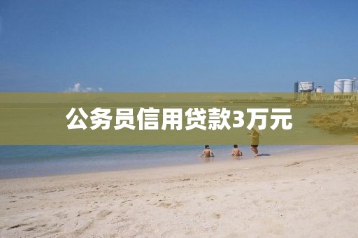 公务员信用贷款3万元