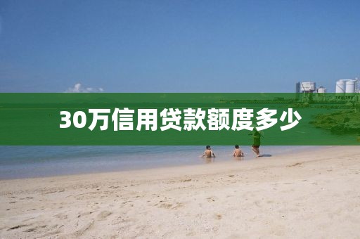 30万信用贷款额度多少
